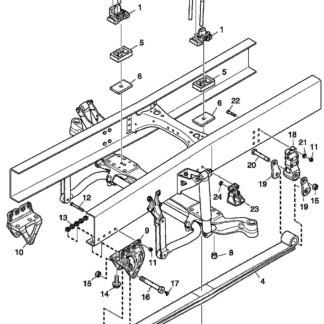 Стремянка передняя рессоры передней Scania L=300 (HTPSC49191) (Пр9758)