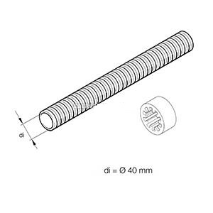 Шланг выхлопа газов 40mm Eberspaecher (1 шт=3 метра, продавать метражом)  (36061380)(А0025)