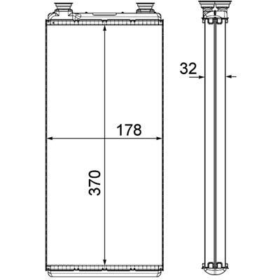 Радиатор отопителя  MAN (71891) (д2170)