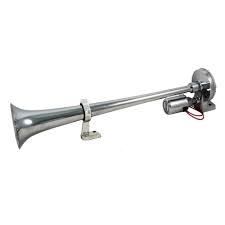 Сигнал 1 рожк. хром (450мм) 24V (АТ-2450)(эл0361)