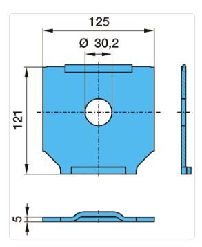 Кронштейн рычага трещетки BPW(для полурес.100мм) (0316435010)(пр0224)