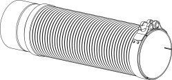 Гофра (нерж) с фланцами и с хомутом 5490 / Dinex (54184RK)(КД0521)