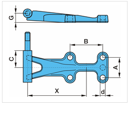 Площадка рессоры правая с кронштейном амортизатора BPW 05.145.22.82.0