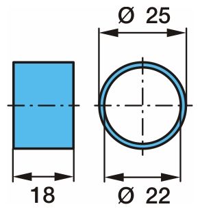 Втулка шпильки 22*25*20 BPW (центральная) (0311200420)(П8050)