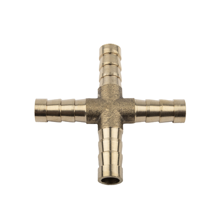 Соединитель КРЕСТ латунь 10 мм (р4321)