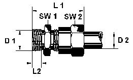 Фитинг М22х1,5 D=15 разборный (8938000330) (пн5724)
