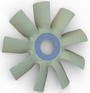 Крыльчатка двигателя (715) без обечайки прямая Евро 4 с дв. 740 Технотрон (21-301)(Кд9997)
