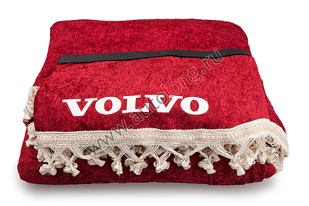 Шторы  на VOLVO FH-12 XLпосле2003гКрасные(шторы на лоб-ое с-к, ламбрекен на лобовое с-к)(9380)(Р3976