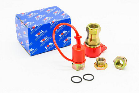 Евроразъем пневматический М22 красный (35210180050) (Пн1246)