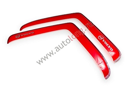 Дефлектор VOLVO NEW (угловой красный) (5928) (к3916)