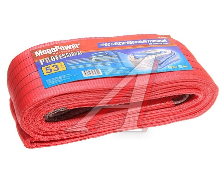 Трос буксировочный 45т/6м 2петл (150мм) красный (р4159)