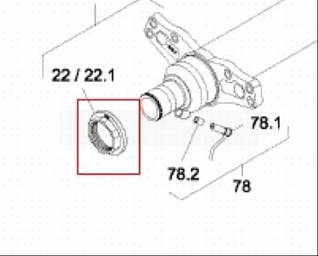 Гайка ступицы прав.М72х1,5х28 SW85 SAF (Rotos) (1302011)(П1061)