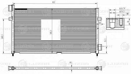 Радиатор кондиционера Volvo (LRAC1074)(Д3285)