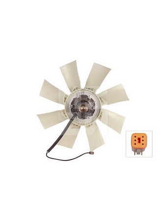 Вискомуфта вентилятора в сборе с крыльчаткой с эл. управлением Scania (M6110003)(д9112)