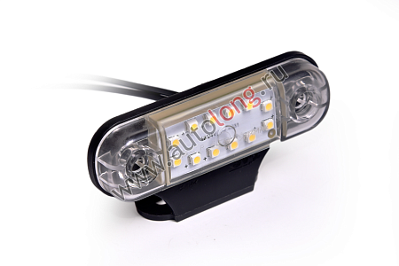 Габарит светодиодный 12 диодов с кронштейном Белый (14157) (опт3968)