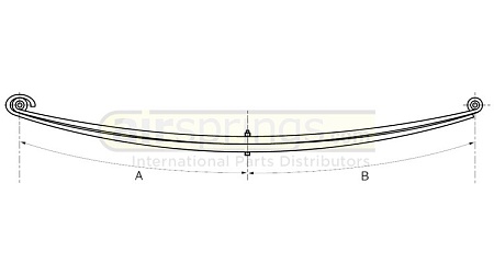 Рессора в сборе Scania4 2-ух лист перед (690004664)(П2261)