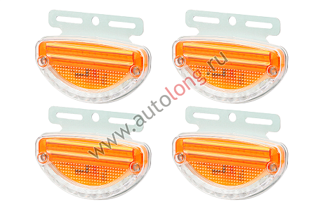 Указатель габаритов полумесяц с бегущим огнем 24V (22362) (ОПТ4692)