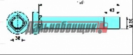 Болт рессоры М30х3,5х170/40 (0334105050)(П1294-)