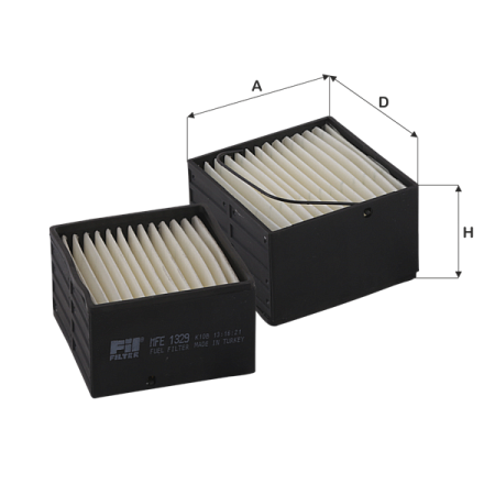 Фильтр топливный MAN сепаратора квадратный (76x76x54) SAMPA (02238301) (Р3991)