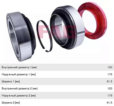 Р/к ступицы SAF SK RS/RZ/RLS 9042 95-> (566830H195) (Пр2452)