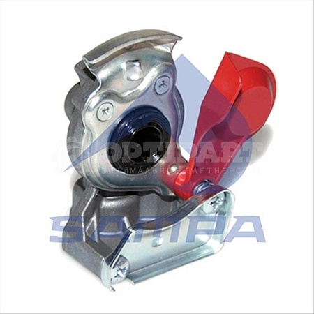 Головка соединительная М16 красная с клапаном (09500201) (Р9010)