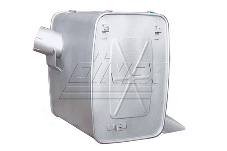 Глушитель основной (бочка) MB Actros прямоугольный EL of 50450 (010453) (Д7207)