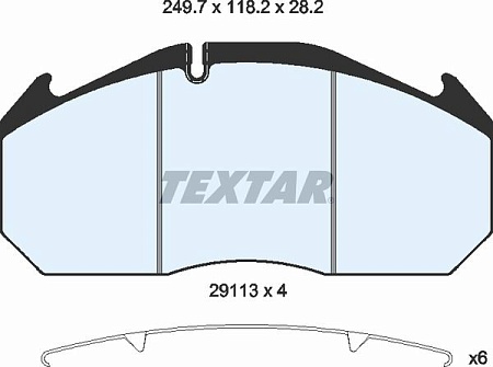 Колодки диск 29030 Textar (29113)(Т0055)