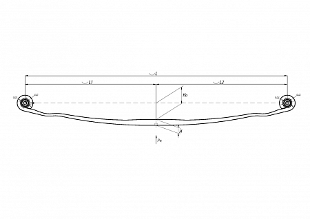 Рессора передняя MAN TG-A/TG-S/TG-X 1х листовая  (690004786) (Р9785)
