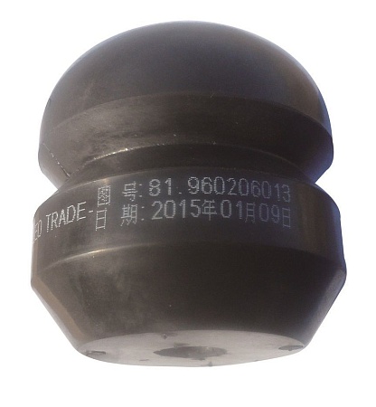 Подушка передней рессоры  круглая Shacman X3000 (81960206013)(Ф7171)