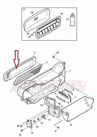 Крышка фильтра отопителя кабины Scania (TD0852101)(Р8932)