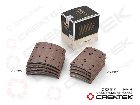 Накладки тормозные задние  (комплект 8шт) CREATEK 3250,3310 до 2021г(3502406-A0E,3502407-A0E)(Ф7072)