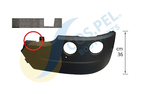 Угол бампера левый Scania (40346091) (к8927)