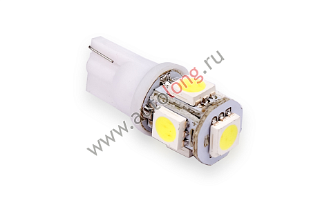 Лампа безцокольная 24 V (кукуруза 5 диодов) белый (10424) (л4429)      