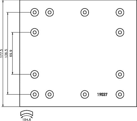 Накладка 19036 DON 2-РЕМ (IL66673B7329)(Т0427)