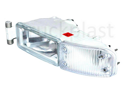 Фара противотуманная правая  БЕЛОЕ СТЕКЛО ПОВОРОТНИКА MAN TGA (TD01-57-012WR)(Опт3923)