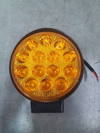 Фара LED FenixPro 42W круглая (14*3) Желтый свет 12-24V(Опт1798)