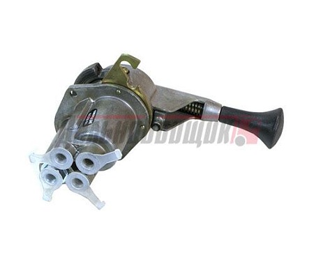 Кран ручного тормоза Евро 4 вывода / Рославль (100-3537310) (ПН1568)