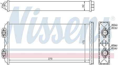 Радиатор отопителя МАN F2000 (71925)(Д0510)