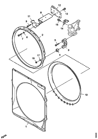 Диффузор радиатора Scania 6 (GK122807) (К6165)