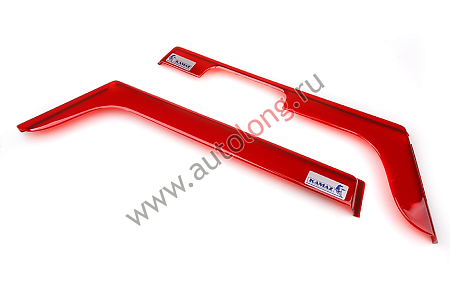 Дефлектор Евро красный (малый угол) комплект 2шт (10886) (к4548)