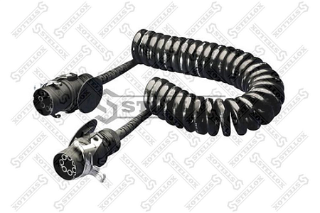 Кабель спиральный! EBS 7/7 полюсов,пласт,с 2 штекерами 24V,L=4500max (8801602SX) (Эл1764)