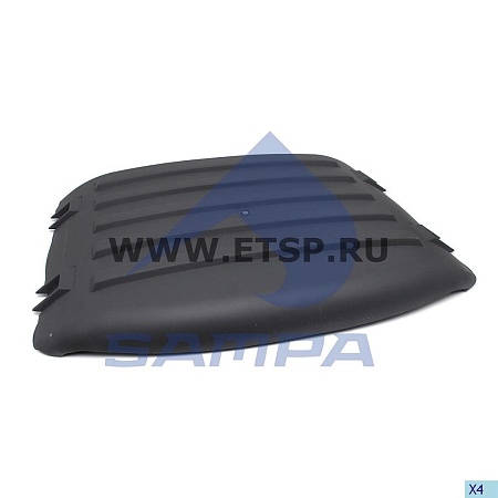 Крыло заднее часть верхняя, низкое 147 мм черный пластик Scania(18400395)(К3506)