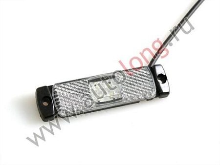 Боковой габарит светод.прямоуг.(4диода) Белый (7874) (опт1329)