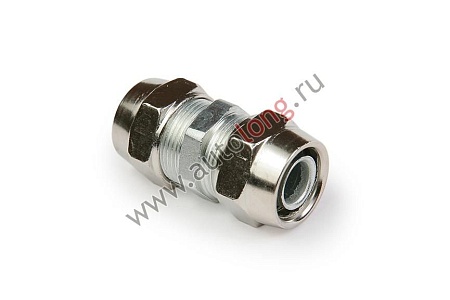 Фитинг прямой металл под шланг зажимной 14 мм (19008) (р5145)