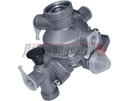 Воздухораспределитель с краном (для прицепов и п/прицепов) / Рославль (100-3531008)(Пн8867)