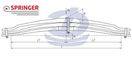 Рессора задняя VOLVO 3-х листовая 11,5 т. (690005001)(П8241)