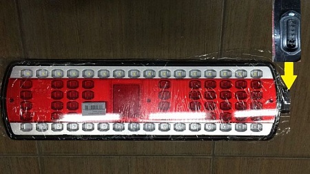 Фонарь задний 5490/65206, МАЗ (разъем сбоку) светодиодный лев. / Аналог (5490-112.08.69-01)(ОПТ6002)