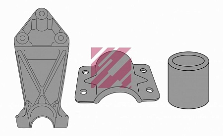 Набор кронштейнов крыла DAF XF95/105 металл (M3010919/SP40180010)(К1074)