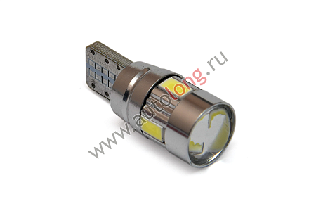Лампа безцокольная 6 SMD "Lens Canbus" (белый) 24 V (15102) (л4430)