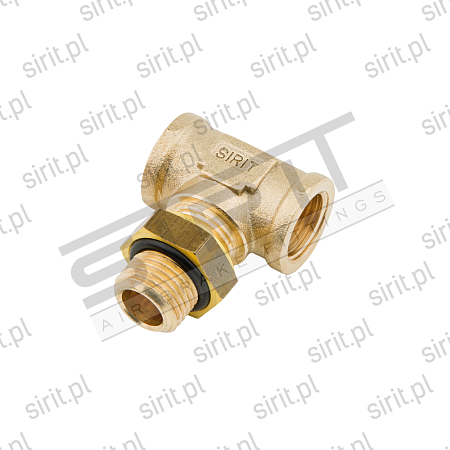 Фитинг тройник Т-образный М12/F12 c контргайкой и уплотнением (73031215)(ПН0832)